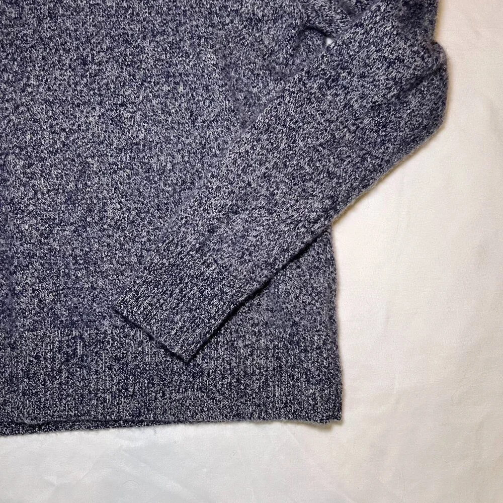 J.Crew Rugged Merino‎ Wool Sweater Mens L Blue Marl Crewneck Preppy Classic